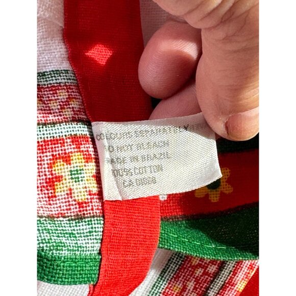 Vintage 1970s half apron, PennDutch boy and girl, kitsch kitchen linen - Picture 6 of 8